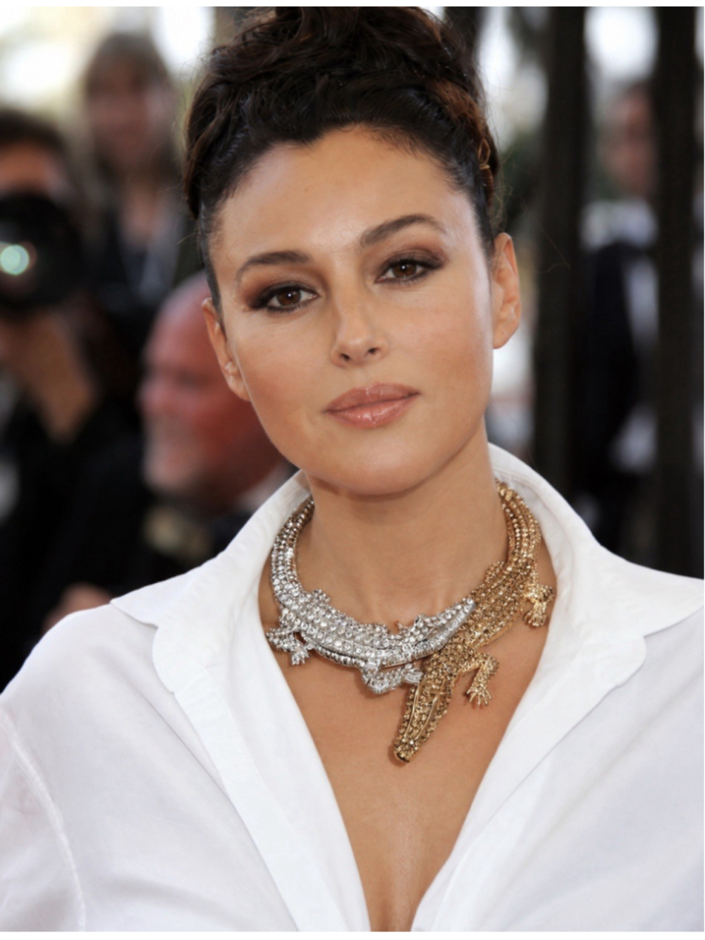 Crocodile Alligator Necklace Gothic Chunky Silver Gold Statement Museum Art CZ